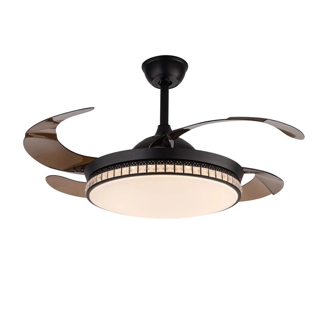 Stylish Black Chandelier w/ Retractable Blades