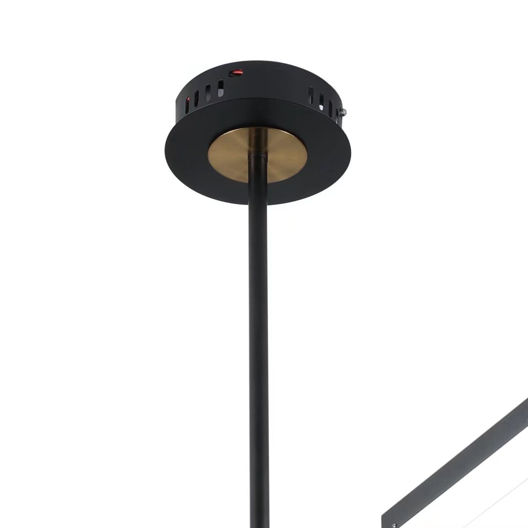 Asymmetric Black & Gold 6 Light Ceiling Light