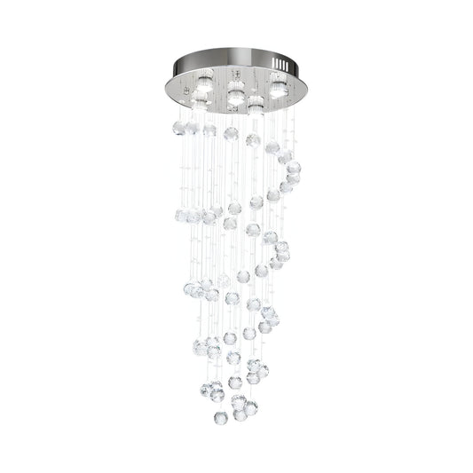 Stylish Spiral Faux Crystal Chandelier Light