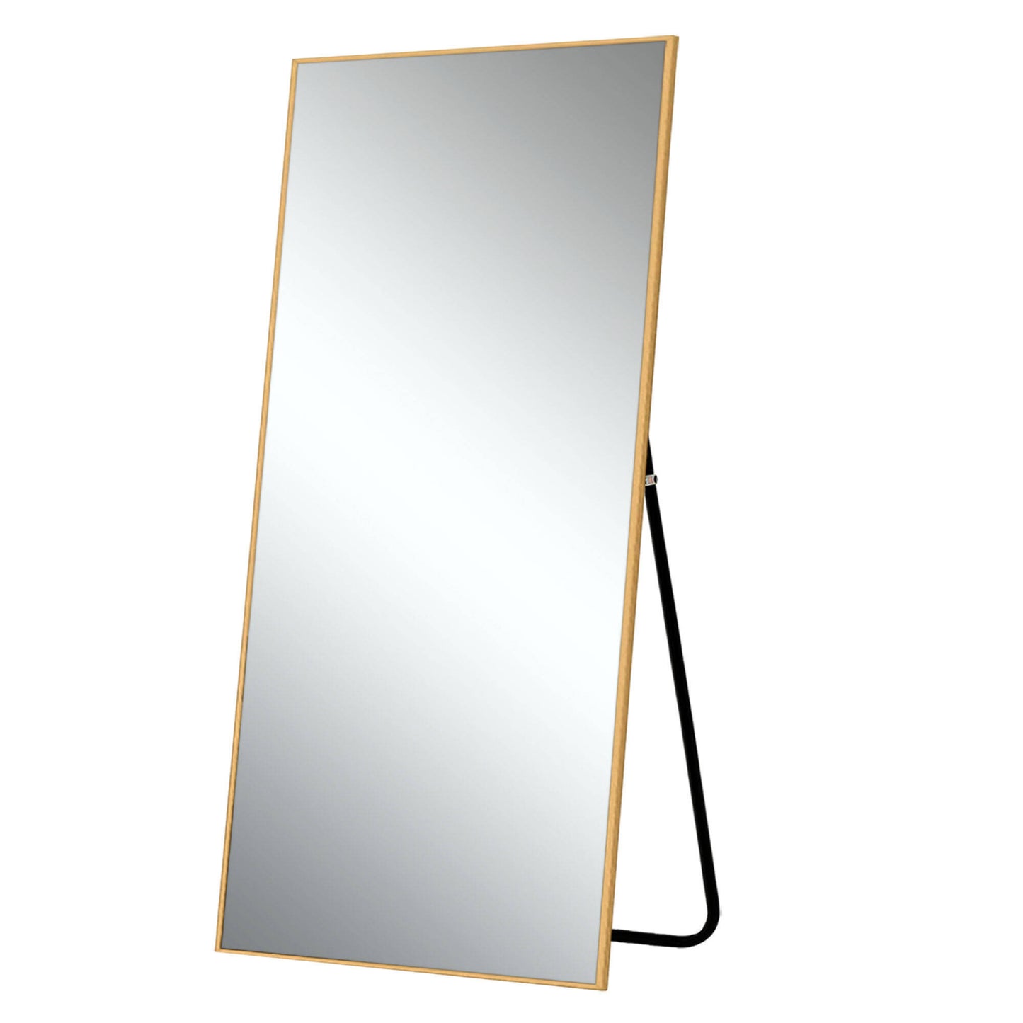 Gold Metal Framed Standing Mirror