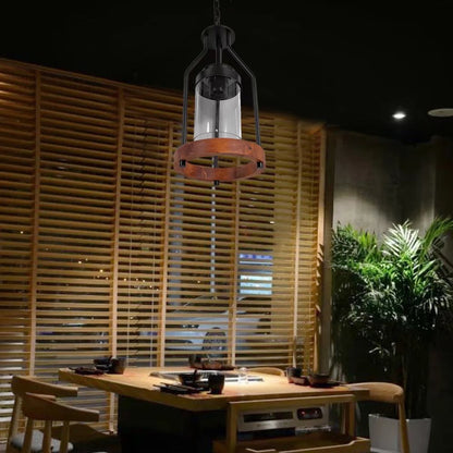 Brown Retro & Wood Pendant Light