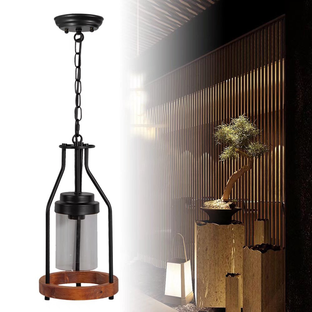 Brown Retro & Wood Pendant Light