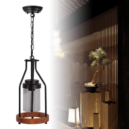 Brown Retro & Wood Pendant Light