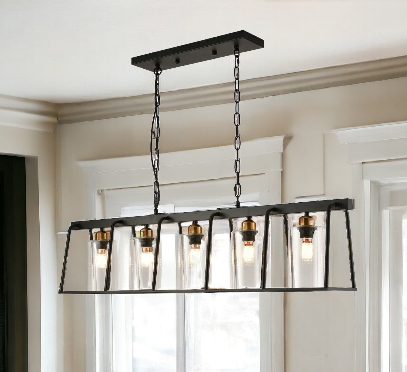 Shaded 5 Light Ceiling Light