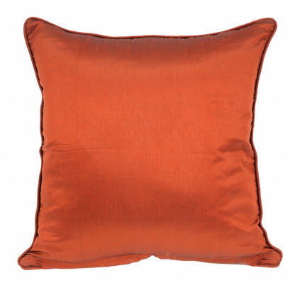 Beige & Brown Cotton Pillow w/ Embroidery