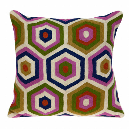 Beige & Pink Cotton Pillow