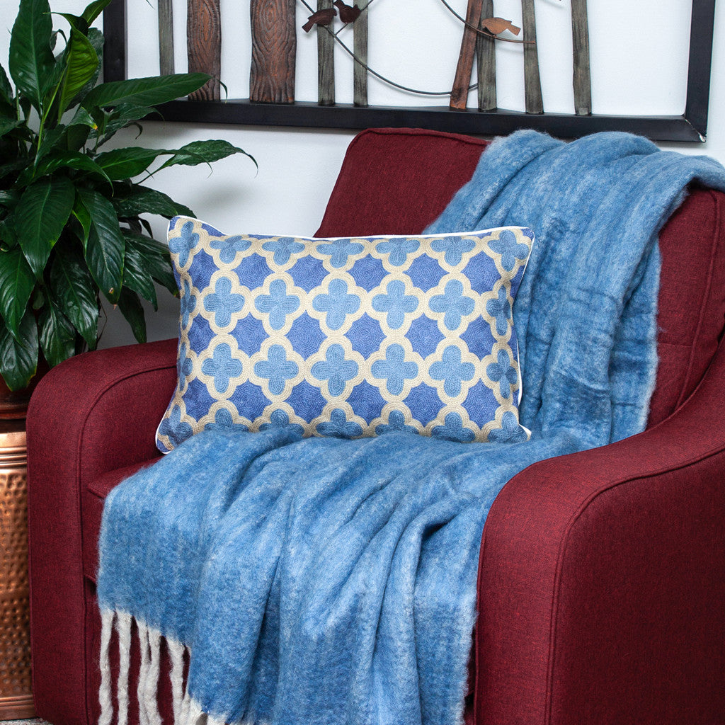 Blue Cotton Pillow