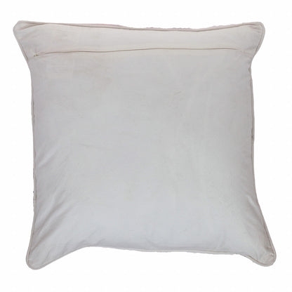 Black & Orange Cotton Pillow w/ Embroidery