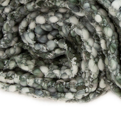 Green & White Knitted Throw w/ Fringe