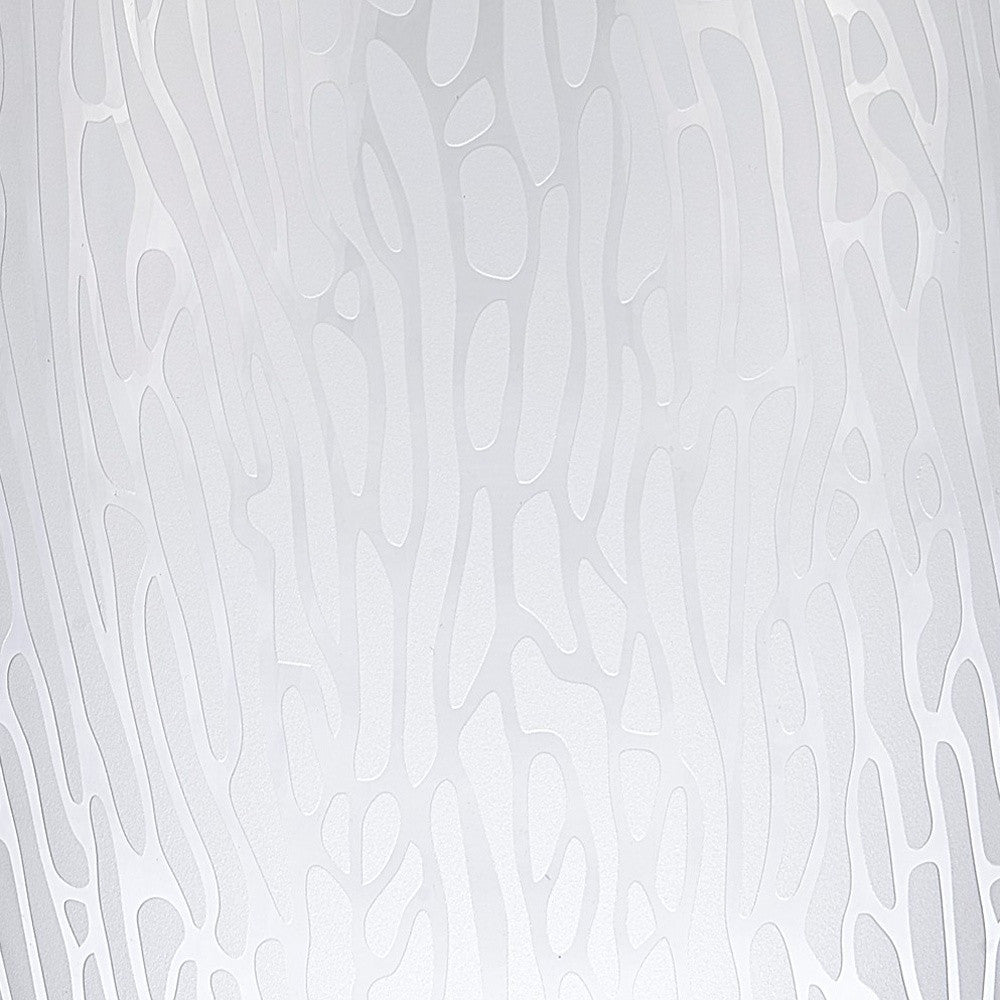 Clear & Frosted Abstract Oval Crystal Table Vase