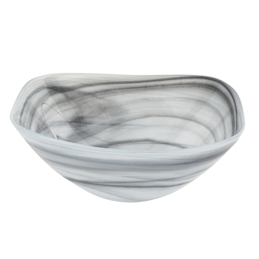 Gray And White Glass Square Candy or Nut Bowls