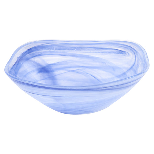 Blue And White Glass Square Candy or Nut Bowls