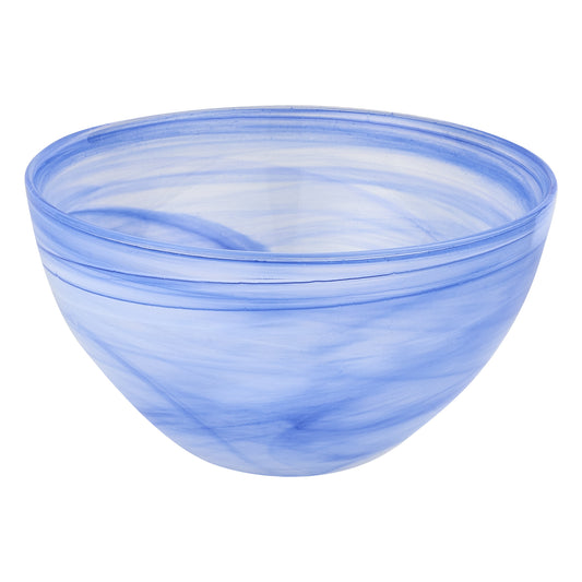 Blue And White Glass Round Candy or Nut Bowl