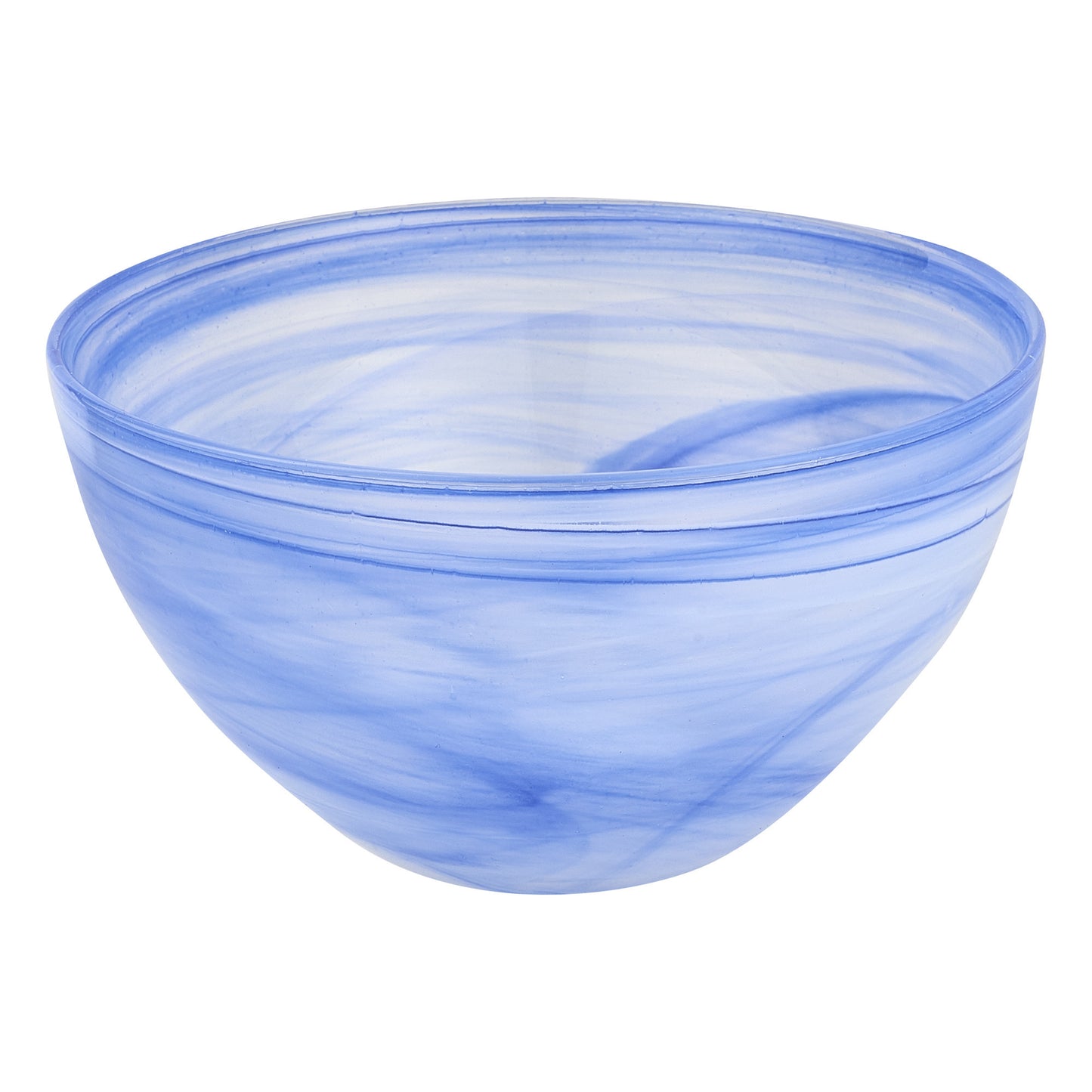 Blue And White Glass Round Candy or Nut Bowl