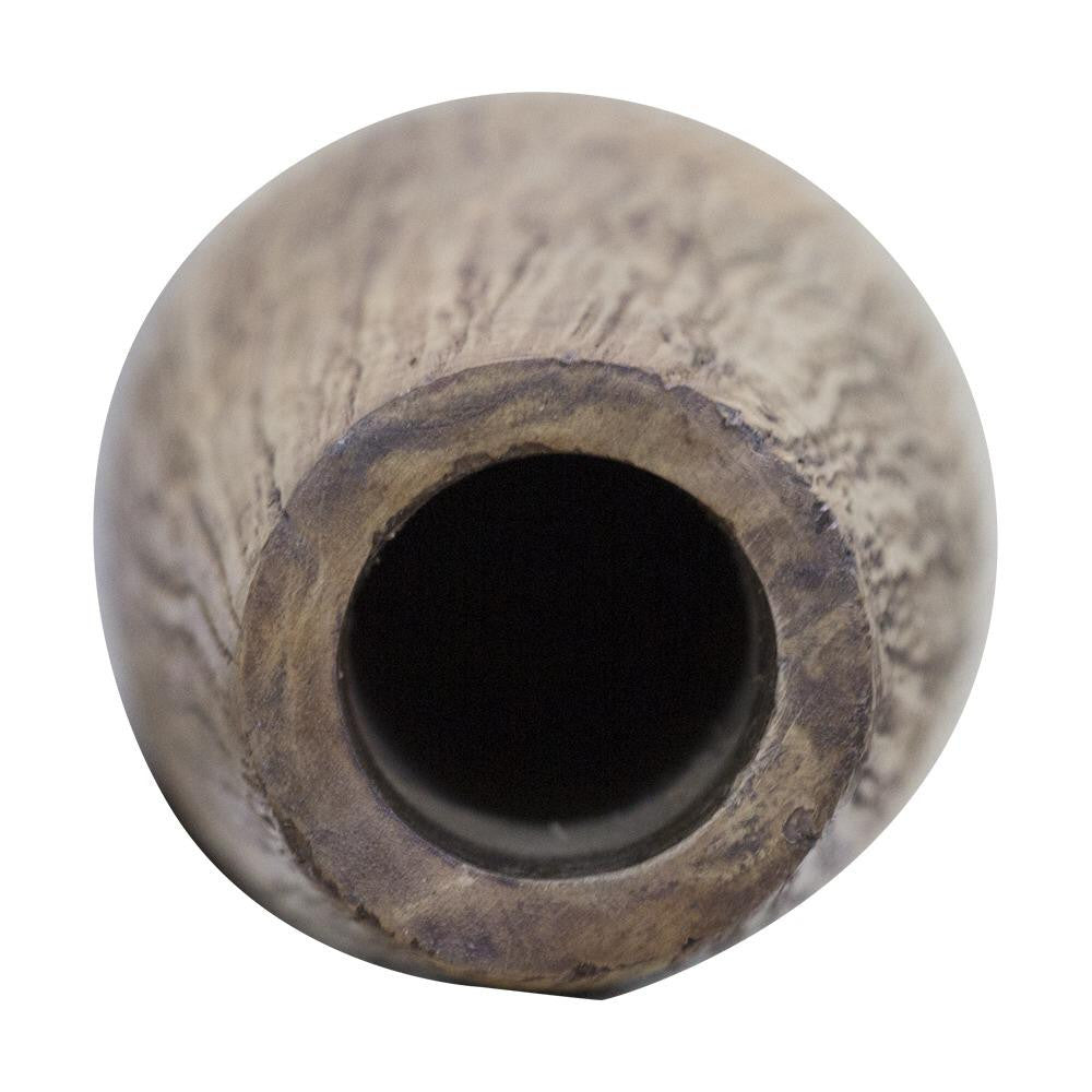 Brown Cylinder Wood Floor Vase