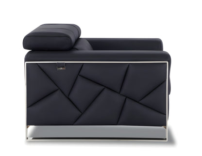 Black Italian Leather Sofa