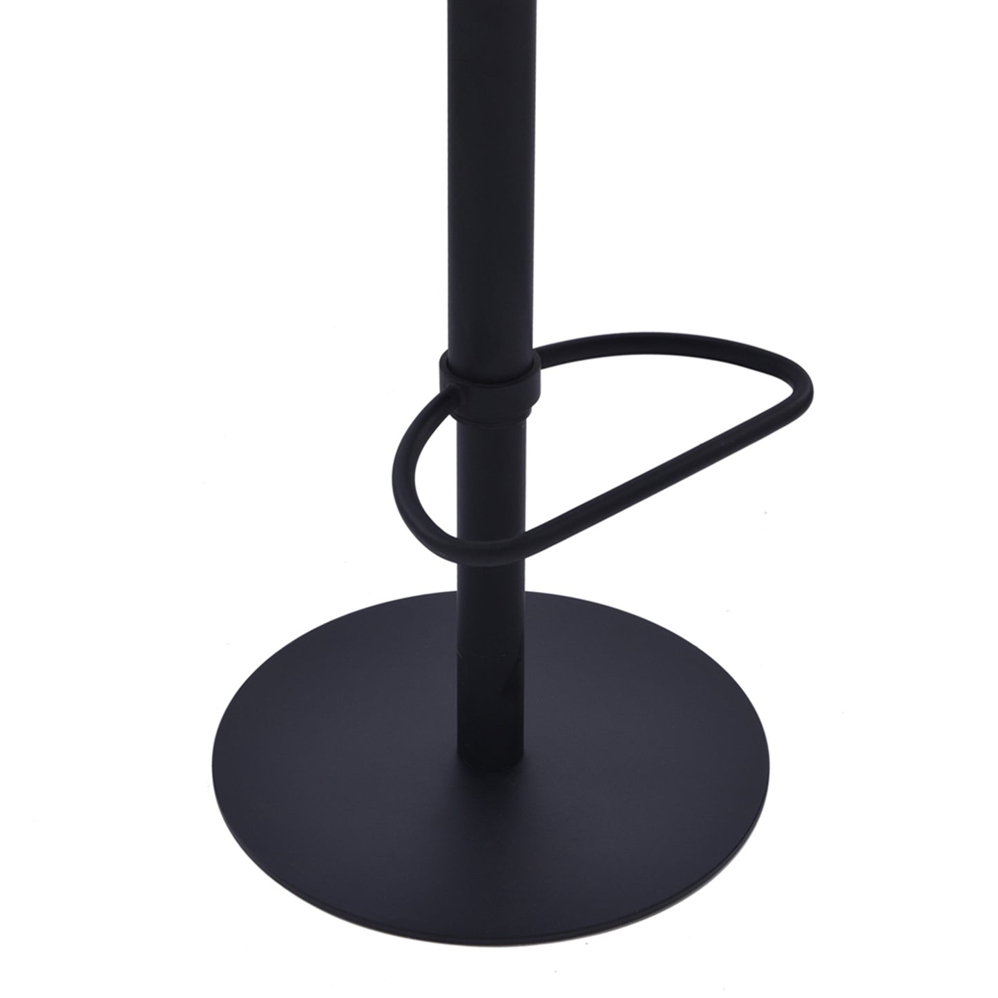 Coffee & Black Faux Leather & Iron Swivel Low Back Adjustable Height Bar Chair