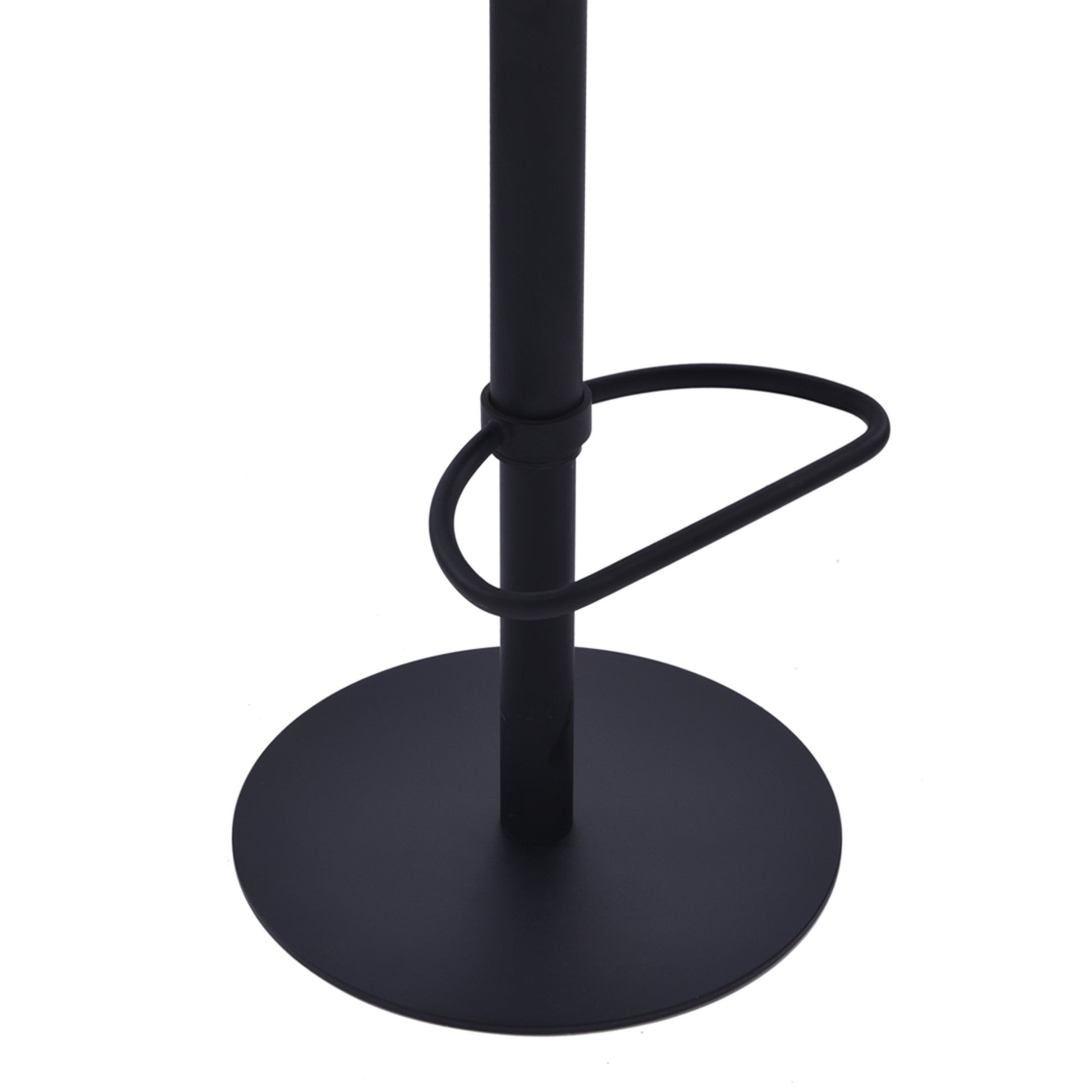 Coffee & Black Faux Leather & Iron Swivel Low Back Adjustable Height Bar Chair