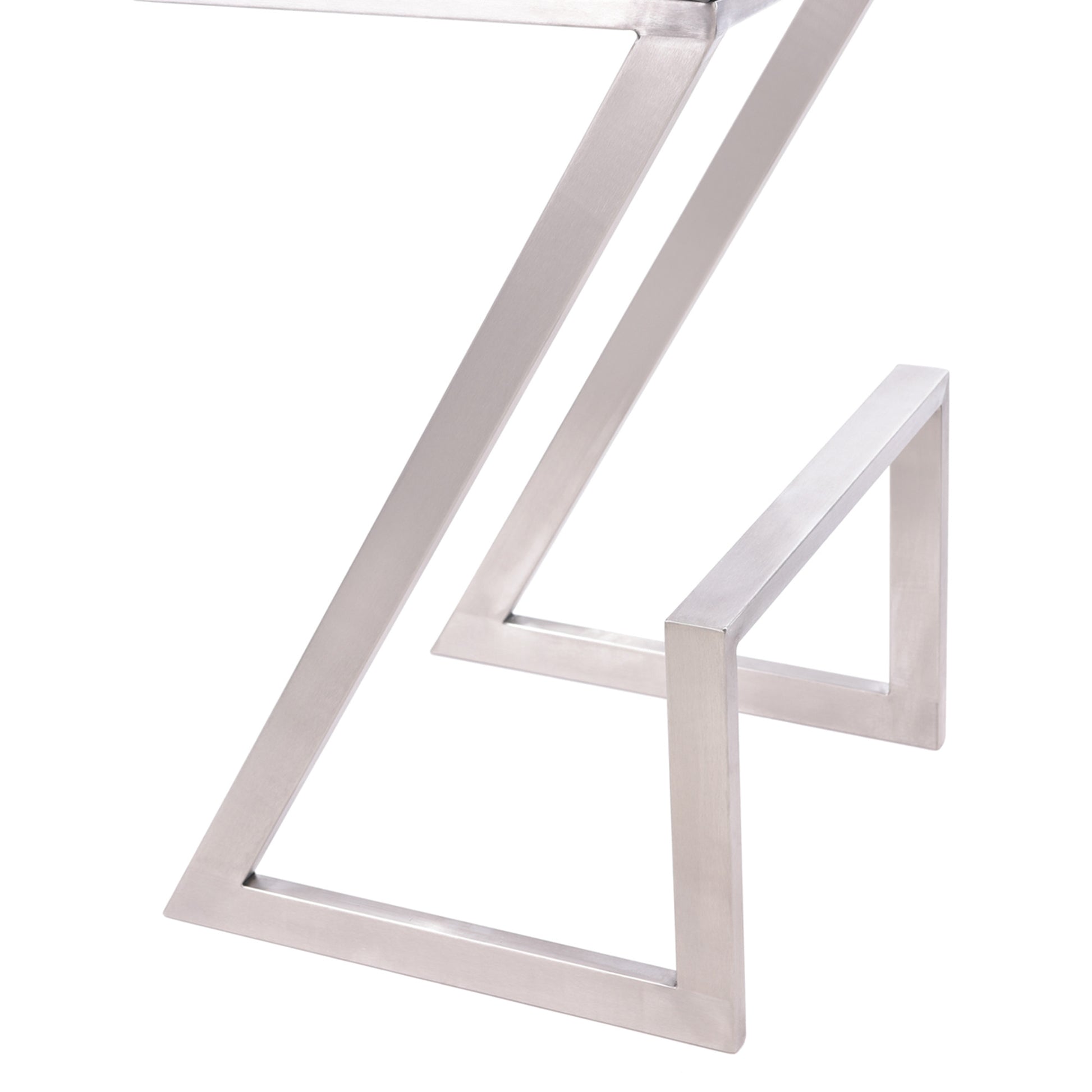 Gray & Silver Iron Backless Counter Height Bar Chair