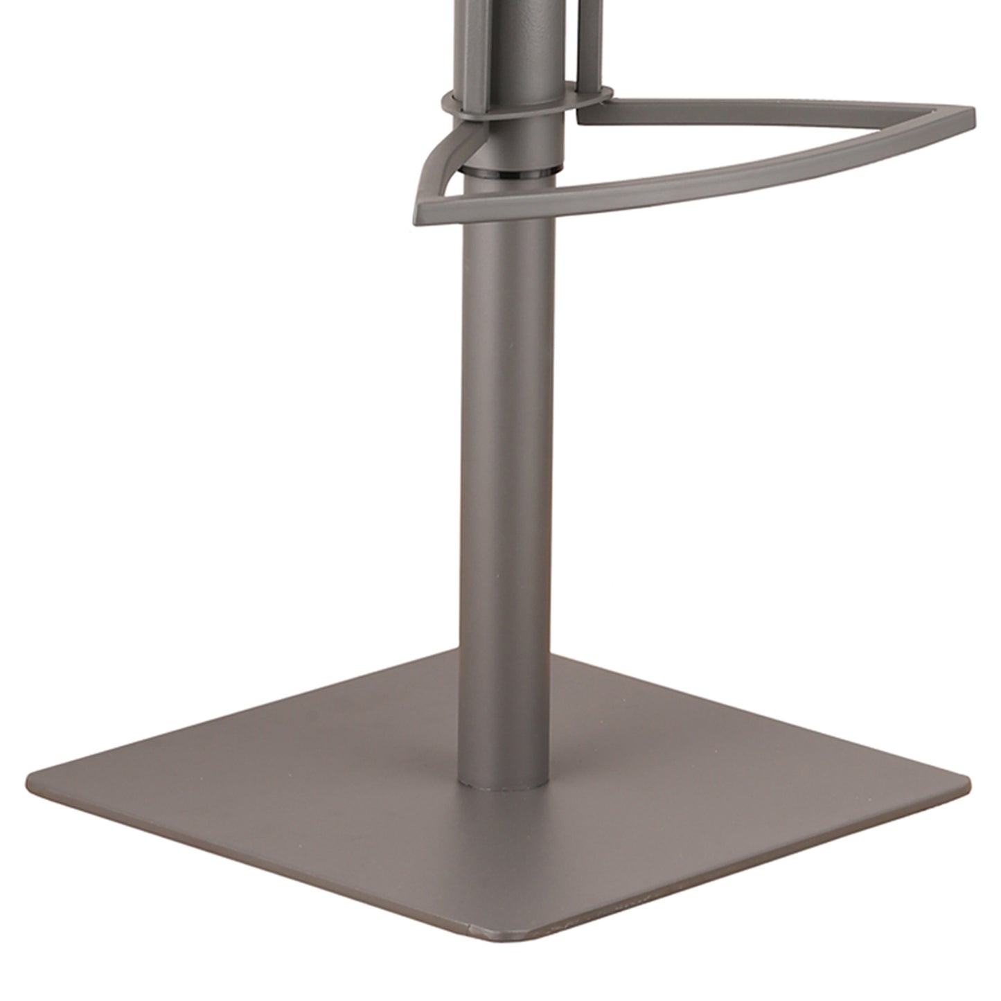 Gray Iron Swivel Low Back Adjustable Height Bar Chair