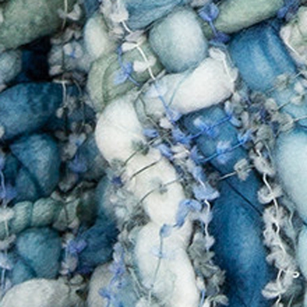 Blue & Green Woven Throw w/ Tassels