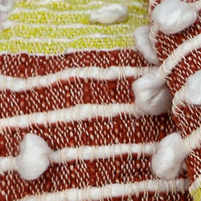 Burnt Orange & Yellow Reversible Woven Throw