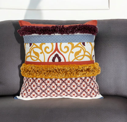 Quatrefoil Cotton Pillow