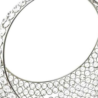 Silver and Faux Crystal Bling Ring Basket