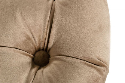 Beige Velvet Sofa With Gold Legs