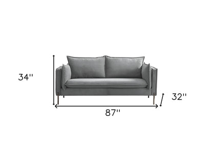 Gray Sofa With Black Legs