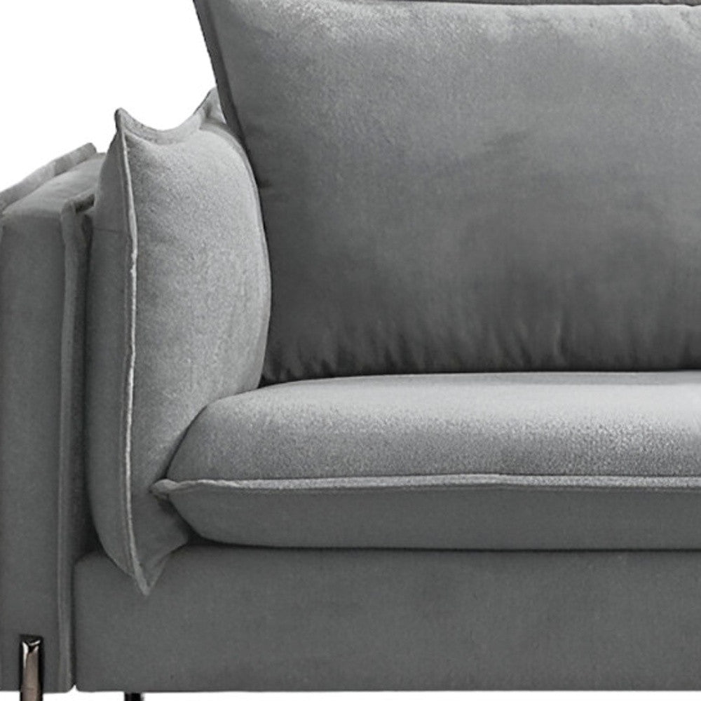 Gray Sofa With Black Legs