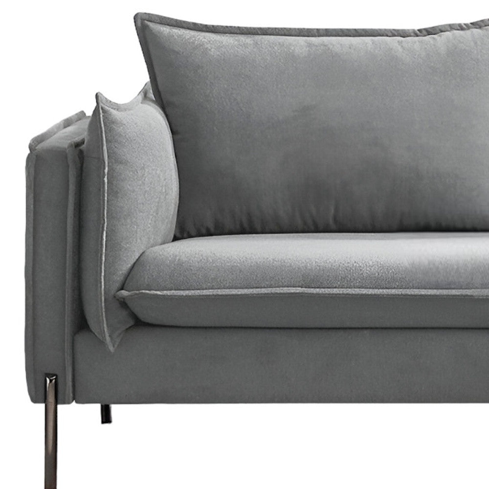 Gray Sofa With Black Legs