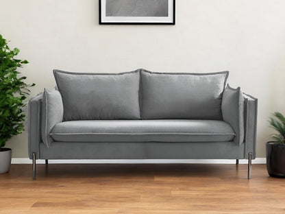 Gray Sofa With Black Legs