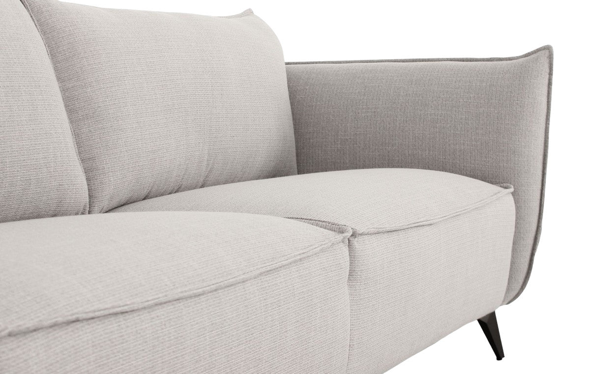Gray Sofa With Black Legs