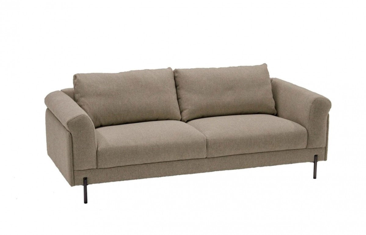 Osric Beige Sofa With Black Legs
