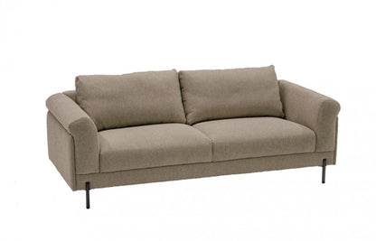 Osric Beige Sofa With Black Legs