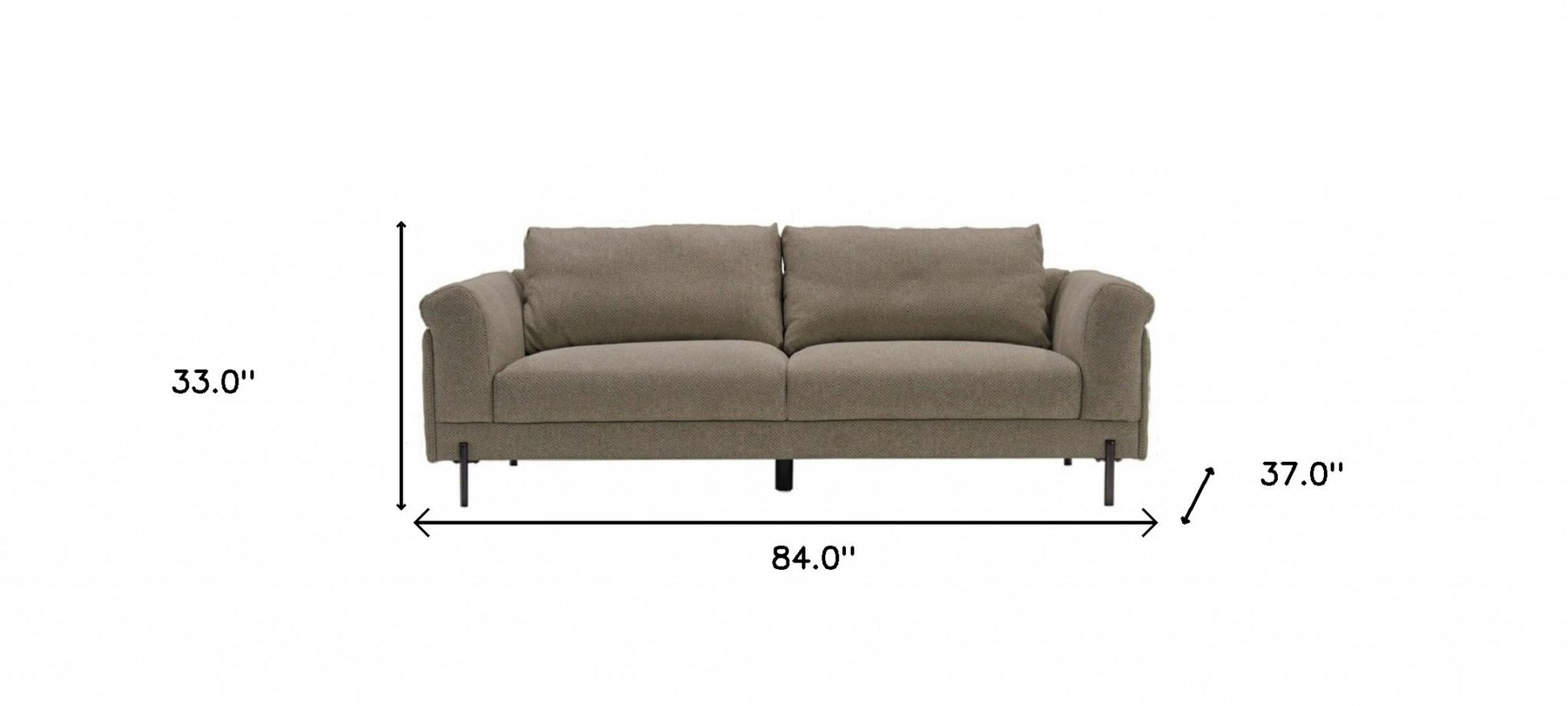 Beige Sofa With Black Legs