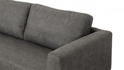 Dark Gray Sofa With Black Legs