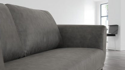 Dark Gray Sofa With Black Legs