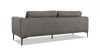 Dark Gray Sofa With Black Legs