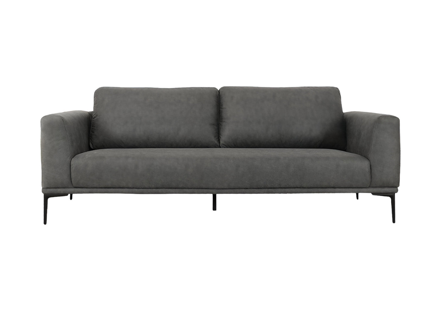 Dark Gray Sofa With Black Legs