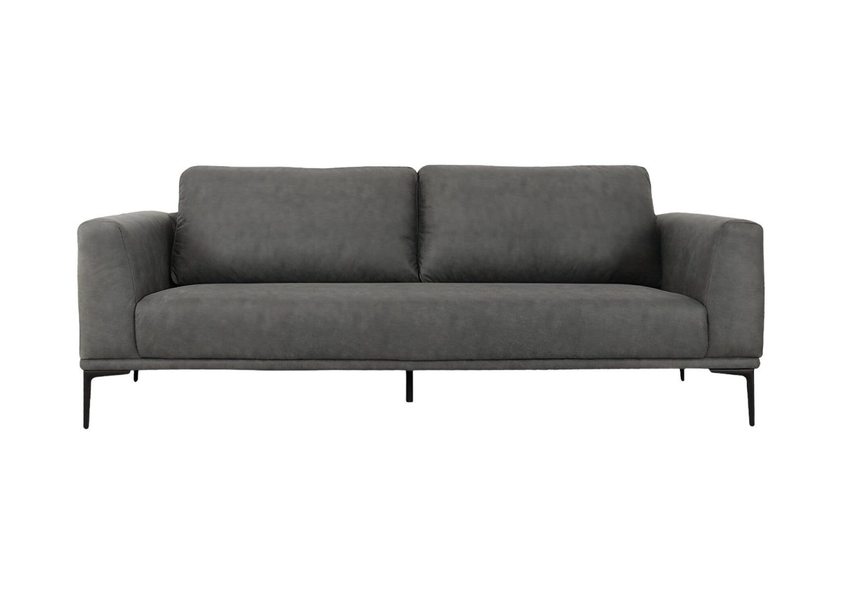 Dark Gray Sofa With Black Legs