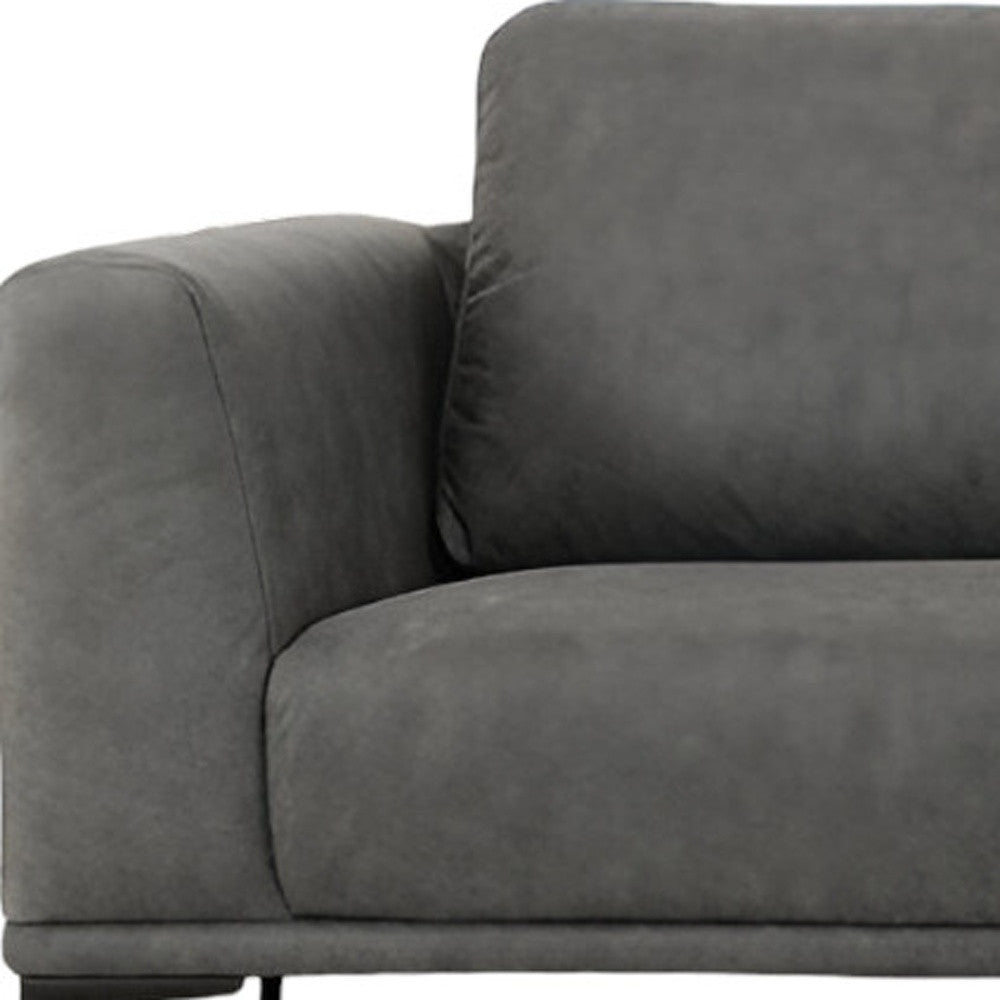 Dark Gray Sofa With Black Legs