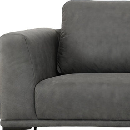 Dark Gray Sofa With Black Legs