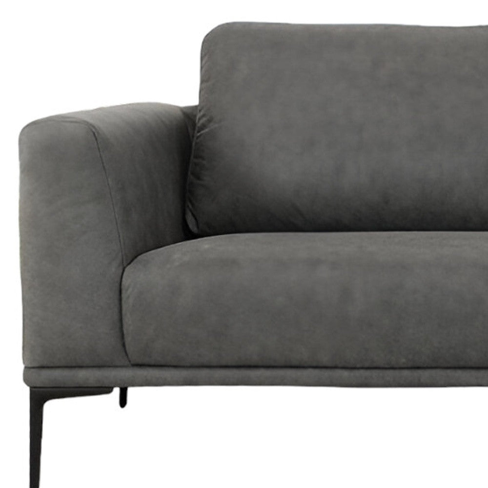 Dark Gray Sofa With Black Legs