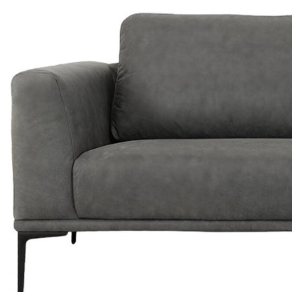Dark Gray Sofa With Black Legs