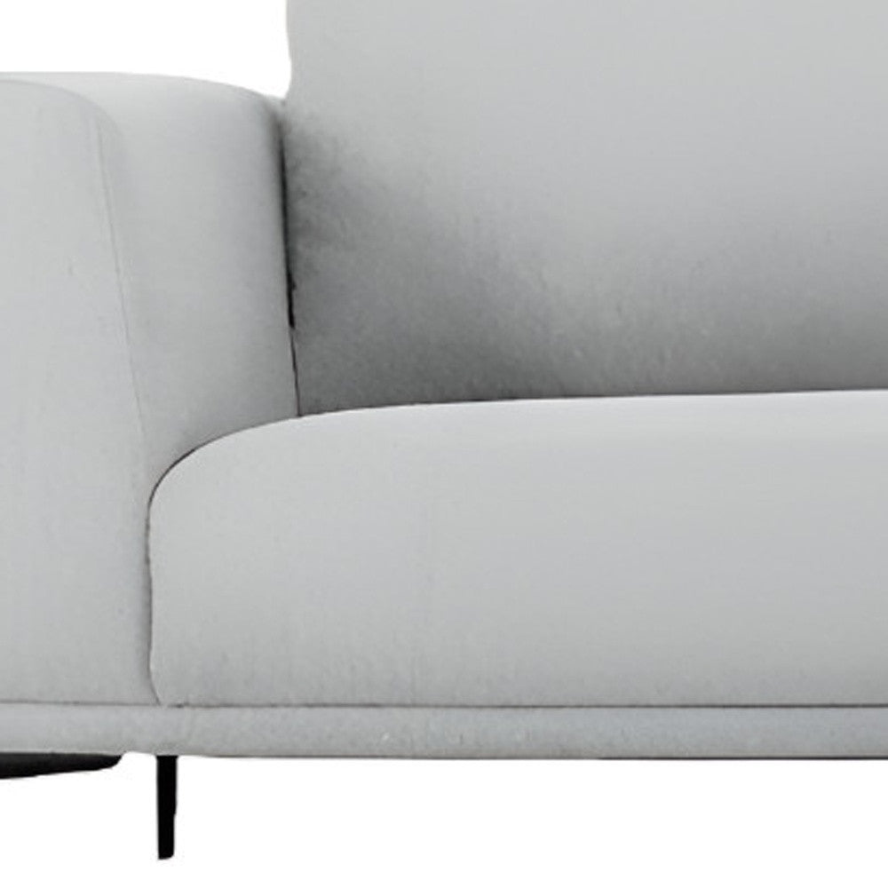 Light Gray Sofa With Black Legs