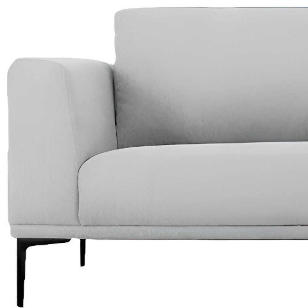 Light Gray Sofa With Black Legs