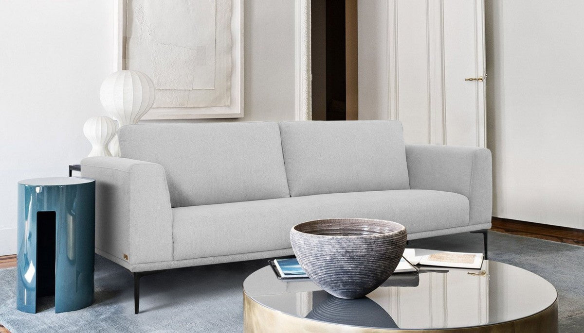 Light Gray Sofa With Black Legs