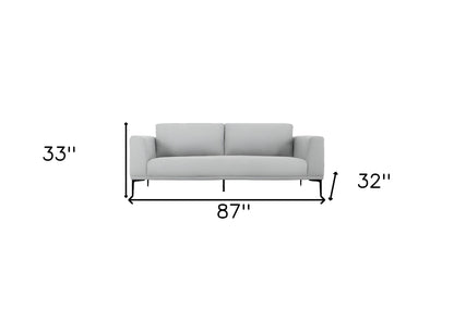 Light Gray Sofa With Black Legs